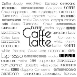 Fototapeta z napisami kawa